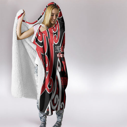New Zealand Maori Language Week Hooded Blanket Mo Ake Tonu Te Reo