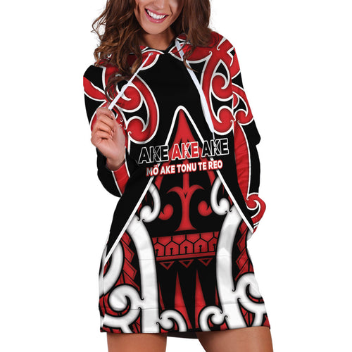 New Zealand Maori Language Week Hoodie Dress Mo Ake Tonu Te Reo
