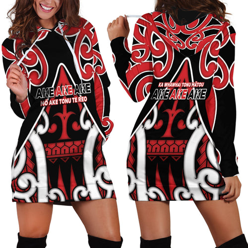 New Zealand Maori Language Week Hoodie Dress Mo Ake Tonu Te Reo