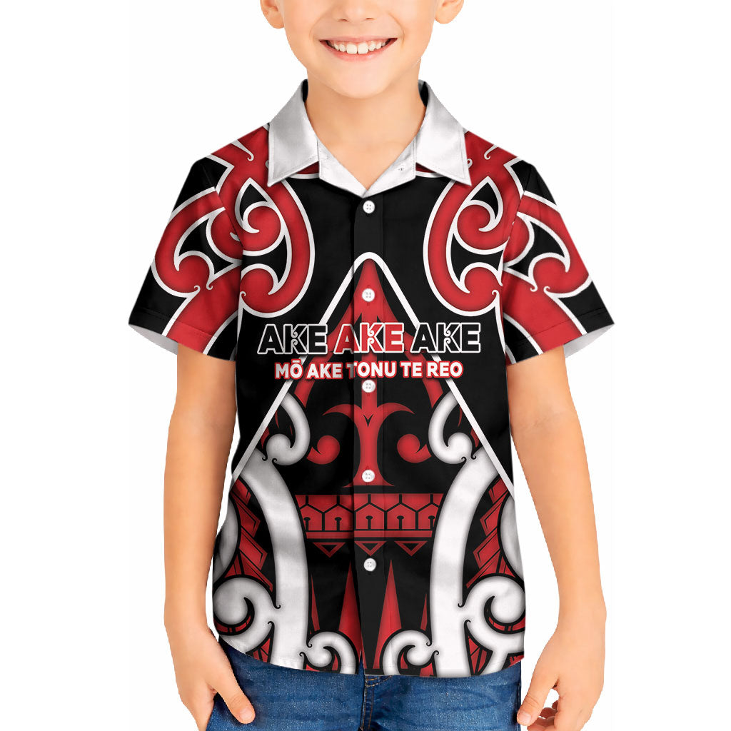New Zealand Maori Language Week Kid Hawaiian Shirt Mo Ake Tonu Te Reo