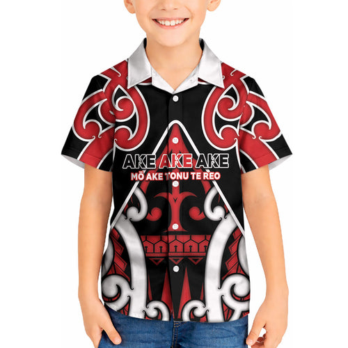 New Zealand Maori Language Week Kid Hawaiian Shirt Mo Ake Tonu Te Reo