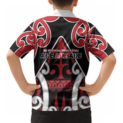 New Zealand Maori Language Week Kid Hawaiian Shirt Mo Ake Tonu Te Reo