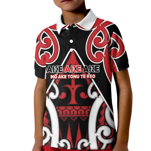 New Zealand Maori Language Week Kid Polo Shirt Mo Ake Tonu Te Reo