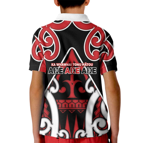 New Zealand Maori Language Week Kid Polo Shirt Mo Ake Tonu Te Reo