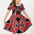 New Zealand Maori Language Week Kid Short Sleeve Dress Mo Ake Tonu Te Reo