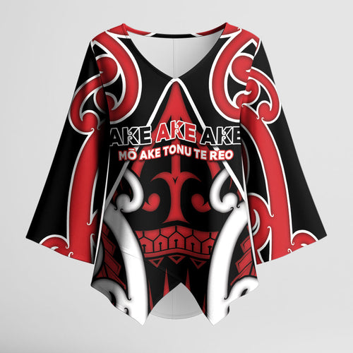 New Zealand Maori Language Week Kimono Sleeve Blouse Mo Ake Tonu Te Reo