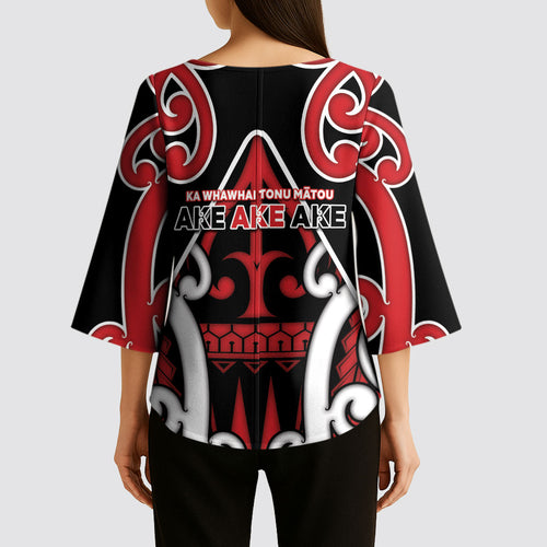 New Zealand Maori Language Week Kimono Sleeve Blouse Mo Ake Tonu Te Reo