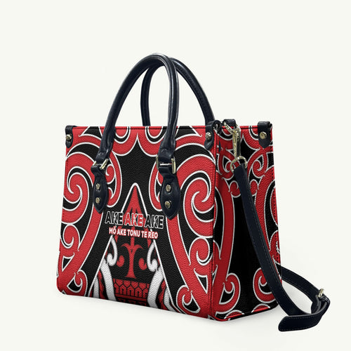 New Zealand Maori Language Week Leather Bag Mo Ake Tonu Te Reo