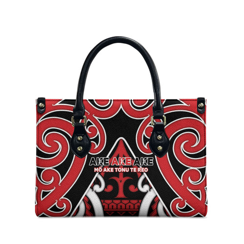 New Zealand Maori Language Week Leather Bag Mo Ake Tonu Te Reo