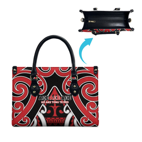 New Zealand Maori Language Week Leather Bag Mo Ake Tonu Te Reo