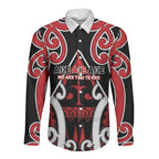 New Zealand Maori Language Week Long Sleeve Button Shirt Mo Ake Tonu Te Reo
