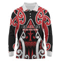 New Zealand Maori Language Week Long Sleeve Polo Shirt Mo Ake Tonu Te Reo