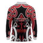 New Zealand Maori Language Week Long Sleeve Polo Shirt Mo Ake Tonu Te Reo