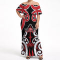New Zealand Maori Language Week Off Shoulder Maxi Dress Mo Ake Tonu Te Reo