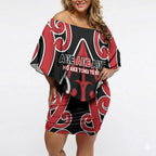 New Zealand Maori Language Week Off Shoulder Short Dress Mo Ake Tonu Te Reo