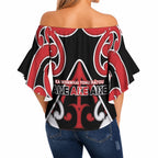 New Zealand Maori Language Week Off Shoulder Wrap Waist Top Mo Ake Tonu Te Reo