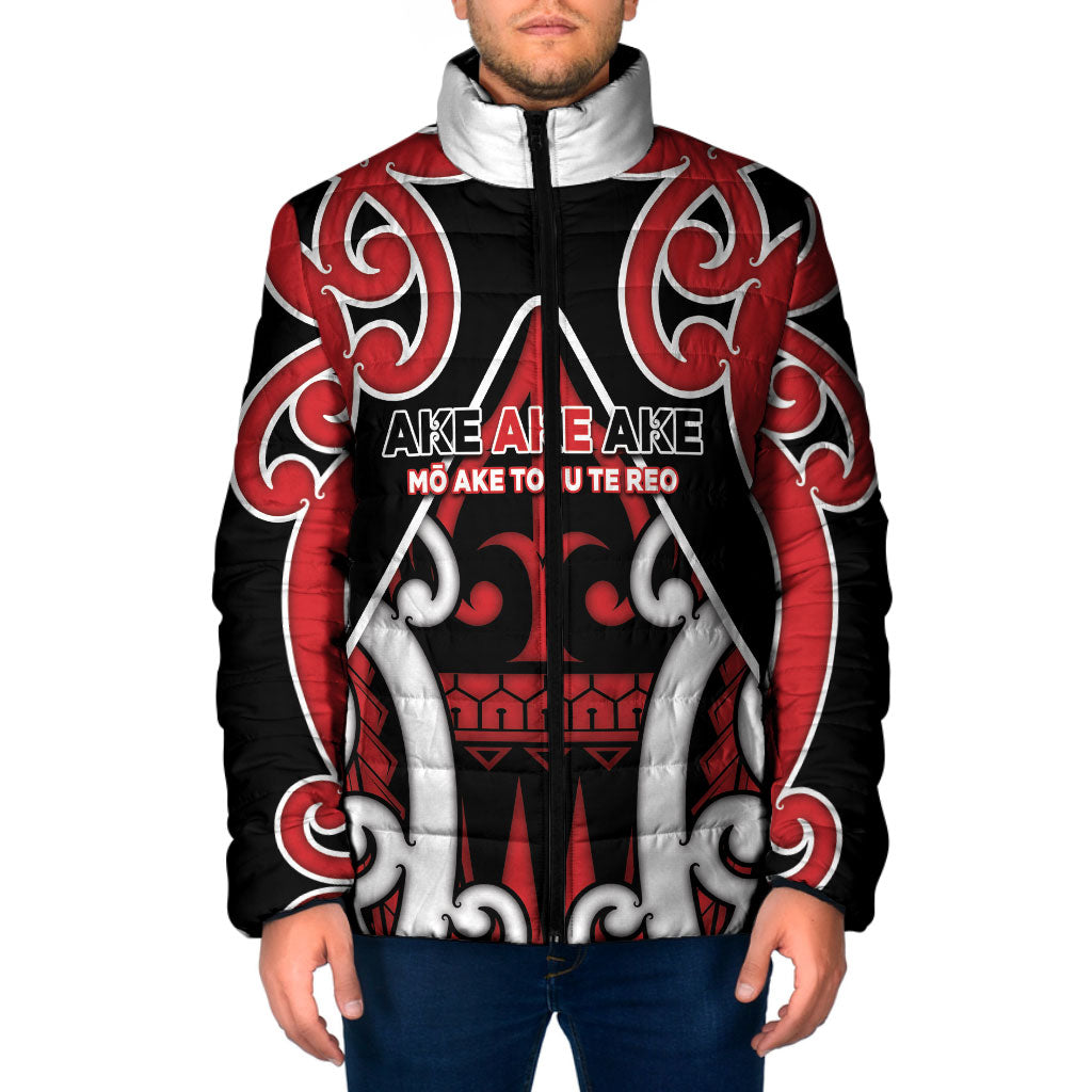 New Zealand Maori Language Week Padded Jacket Mo Ake Tonu Te Reo