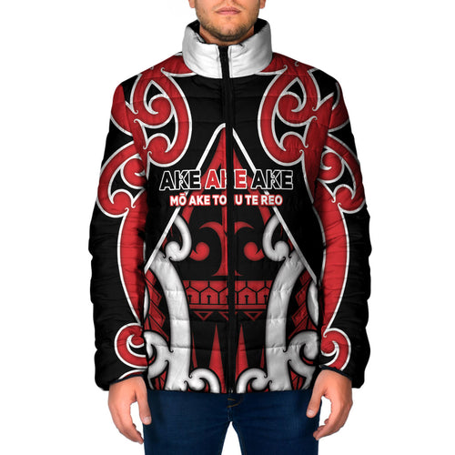 New Zealand Maori Language Week Padded Jacket Mo Ake Tonu Te Reo