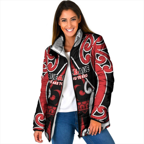 New Zealand Maori Language Week Padded Jacket Mo Ake Tonu Te Reo