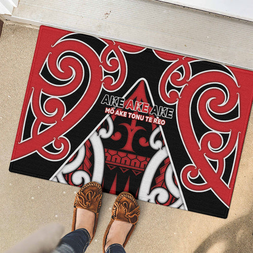 New Zealand Maori Language Week Rubber Doormat Mo Ake Tonu Te Reo