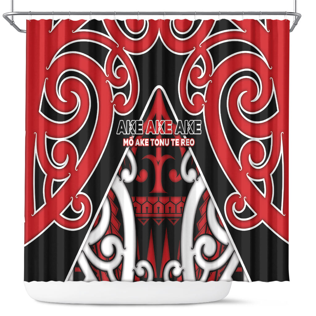 New Zealand Maori Language Week Shower Curtain Mo Ake Tonu Te Reo
