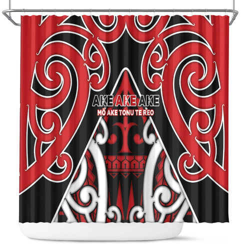 New Zealand Maori Language Week Shower Curtain Mo Ake Tonu Te Reo