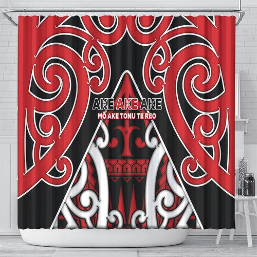 New Zealand Maori Language Week Shower Curtain Mo Ake Tonu Te Reo