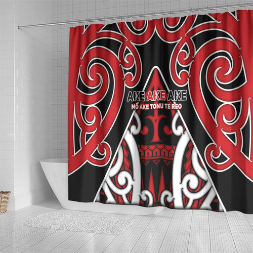 New Zealand Maori Language Week Shower Curtain Mo Ake Tonu Te Reo