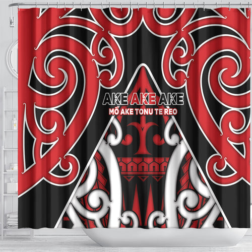 New Zealand Maori Language Week Shower Curtain Mo Ake Tonu Te Reo