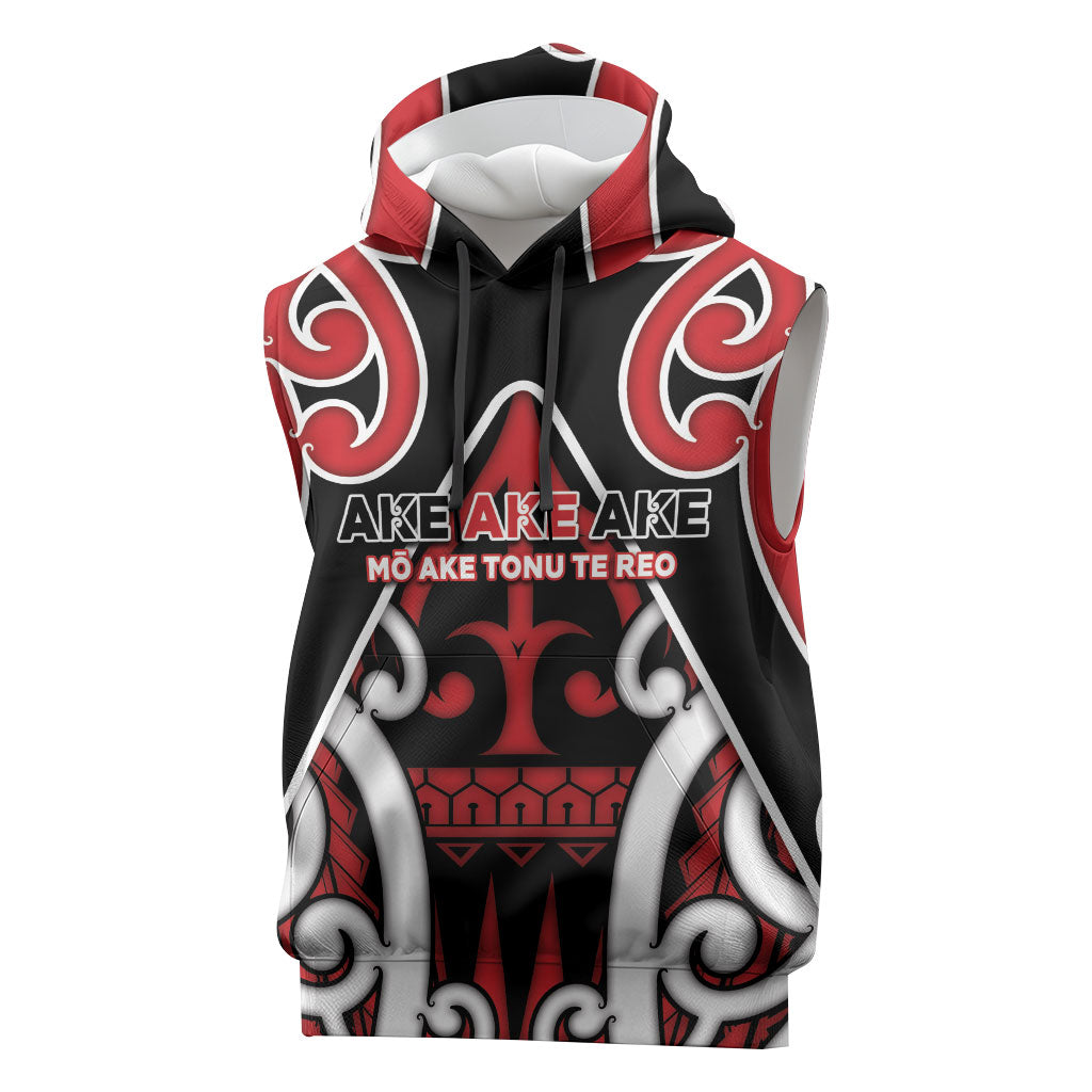 New Zealand Maori Language Week Sleeveless Hoodie Mo Ake Tonu Te Reo