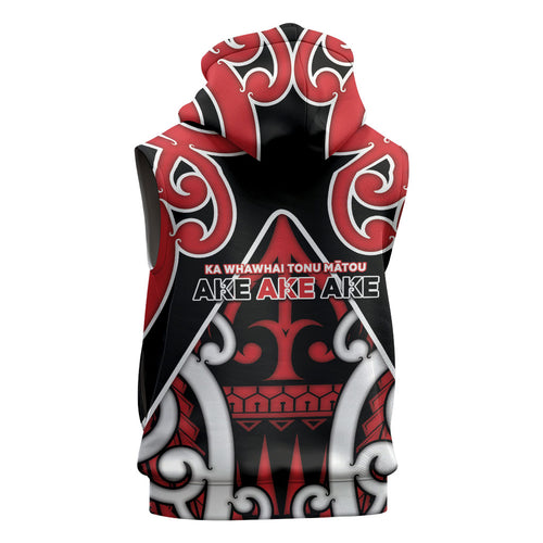 New Zealand Maori Language Week Sleeveless Hoodie Mo Ake Tonu Te Reo