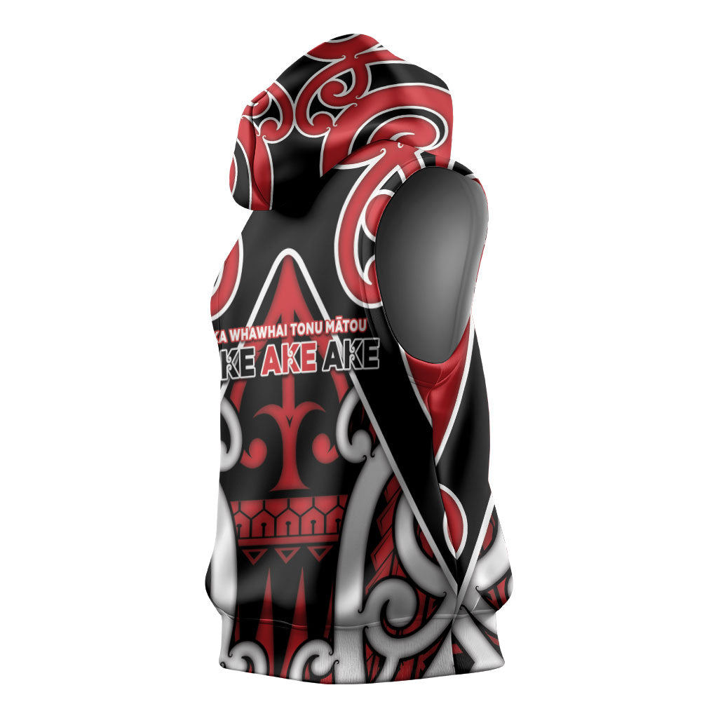 New Zealand Maori Language Week Sleeveless Hoodie Mo Ake Tonu Te Reo