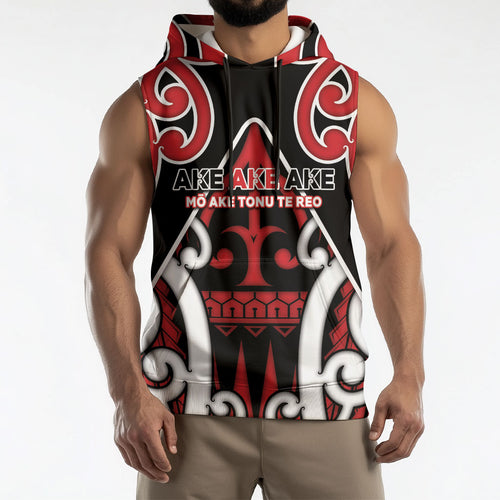 New Zealand Maori Language Week Sleeveless Hoodie Mo Ake Tonu Te Reo