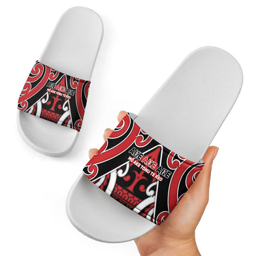 New Zealand Maori Language Week Slide Sandals Mo Ake Tonu Te Reo