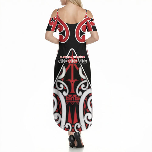 New Zealand Maori Language Week Summer Maxi Dress Mo Ake Tonu Te Reo