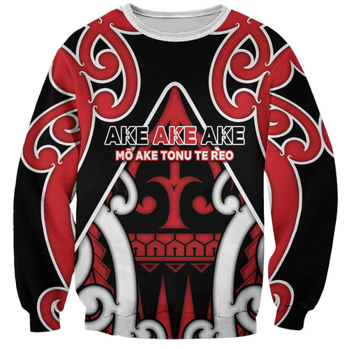 New Zealand Maori Language Week Sweatshirt Mo Ake Tonu Te Reo