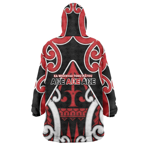 New Zealand Maori Language Week Wearable Blanket Hoodie Mo Ake Tonu Te Reo