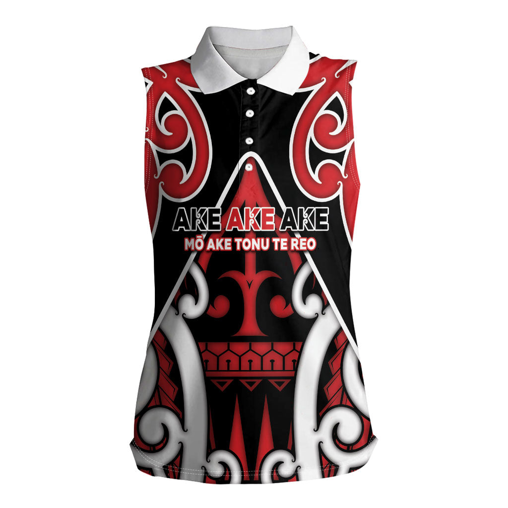 New Zealand Maori Language Week Women Sleeveless Polo Shirt Mo Ake Tonu Te Reo