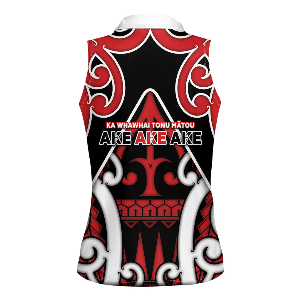 New Zealand Maori Language Week Women Sleeveless Polo Shirt Mo Ake Tonu Te Reo