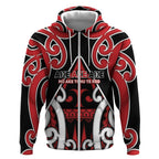 New Zealand Maori Language Week Zip Hoodie Mo Ake Tonu Te Reo
