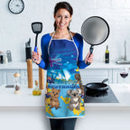 Happy Australia Flag Day Apron Aussie Animals Grunge Style