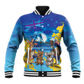 Happy Australia Flag Day Baseball Jacket Aussie Animals Grunge Style