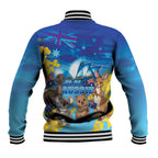 Happy Australia Flag Day Baseball Jacket Aussie Animals Grunge Style