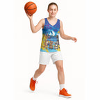 Happy Australia Flag Day Basketball Jersey Aussie Animals Grunge Style