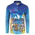 Happy Australia Flag Day Button Sweatshirt Aussie Animals Grunge Style