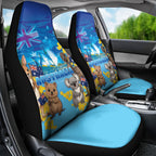 Happy Australia Flag Day Car Seat Cover Aussie Animals Grunge Style
