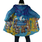Happy Australia Flag Day Cloak Aussie Animals Grunge Style