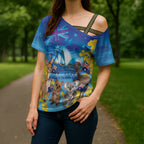 Happy Australia Flag Day Cross Shoulder Shirt Aussie Animals Grunge Style