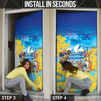 Happy Australia Flag Day Door Cover Aussie Animals Grunge Style