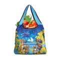 Happy Australia Flag Day Grocery Bag Aussie Animals Grunge Style